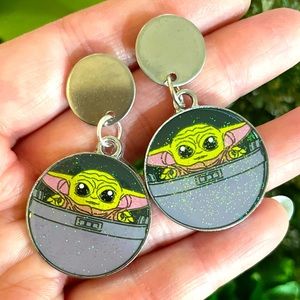 The Child Baby Yoda Inspired Earrings